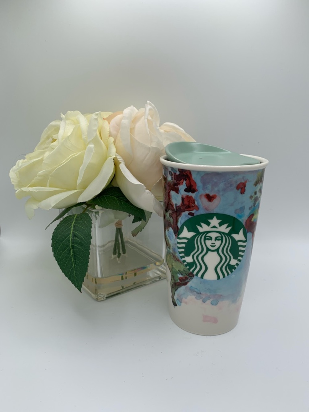 Starbucks 2015 Watercolor Barista Art Shelby Kregel 12 oz Tumbler World Map - Picture 3 of 9